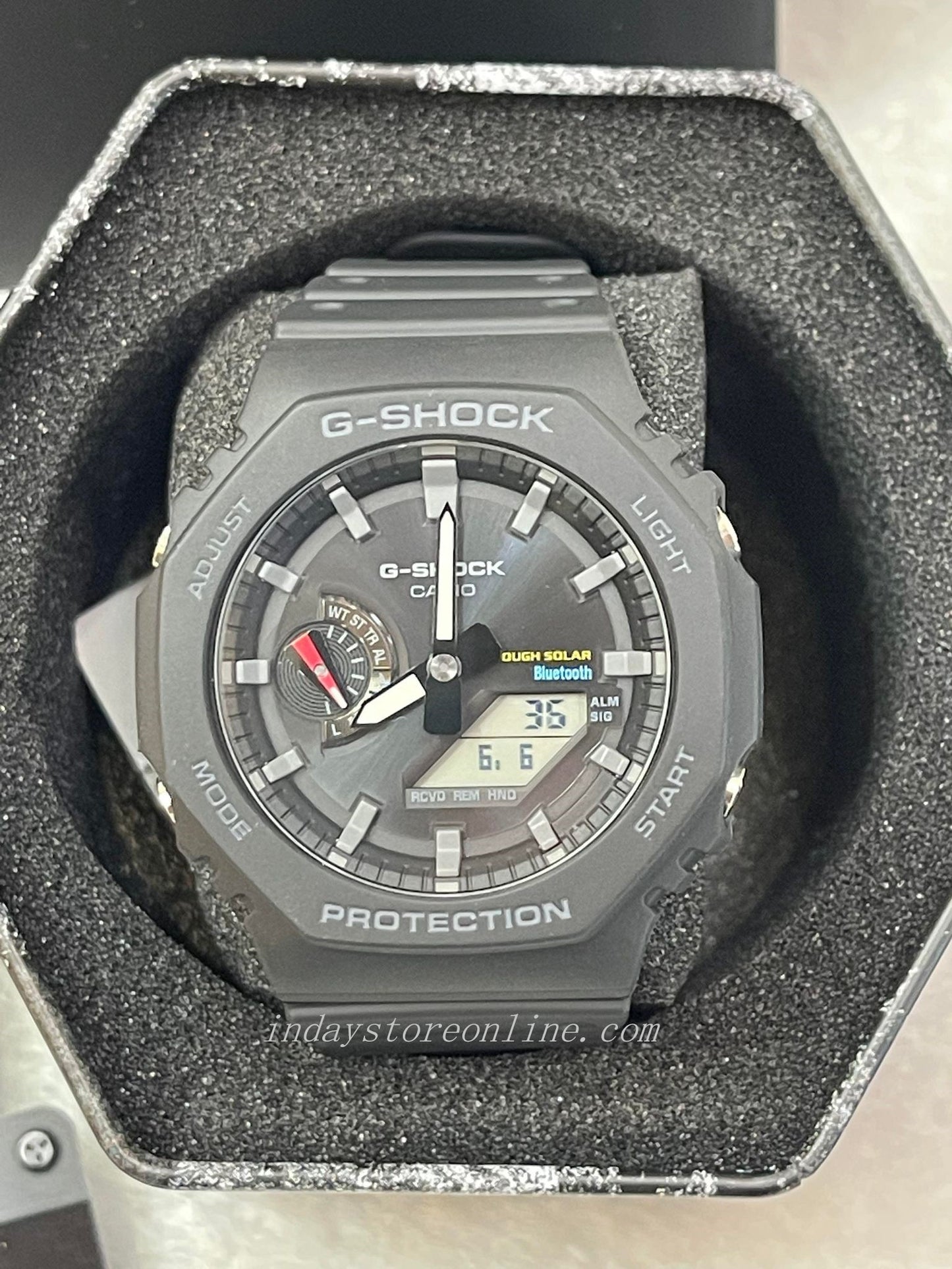 Casio G-Shock Men's Watch GA-B2100-1A Analog-Digital 2100 Series Smartphone Link and Tough Solar power Carbon Core Guard structure