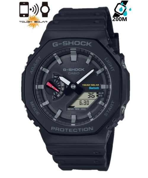 Casio G-Shock Men's Watch GA-B2100-1A Analog-Digital 2100 Series Smartphone Link and Tough Solar power Carbon Core Guard structure