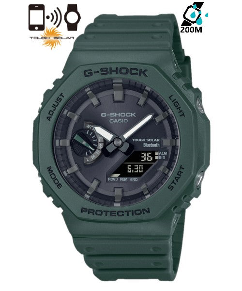 Casio G-Shock Men's Watch GA-B2100-3A Analog-Digital 2100 Series Smartphone Link and Tough Solar power