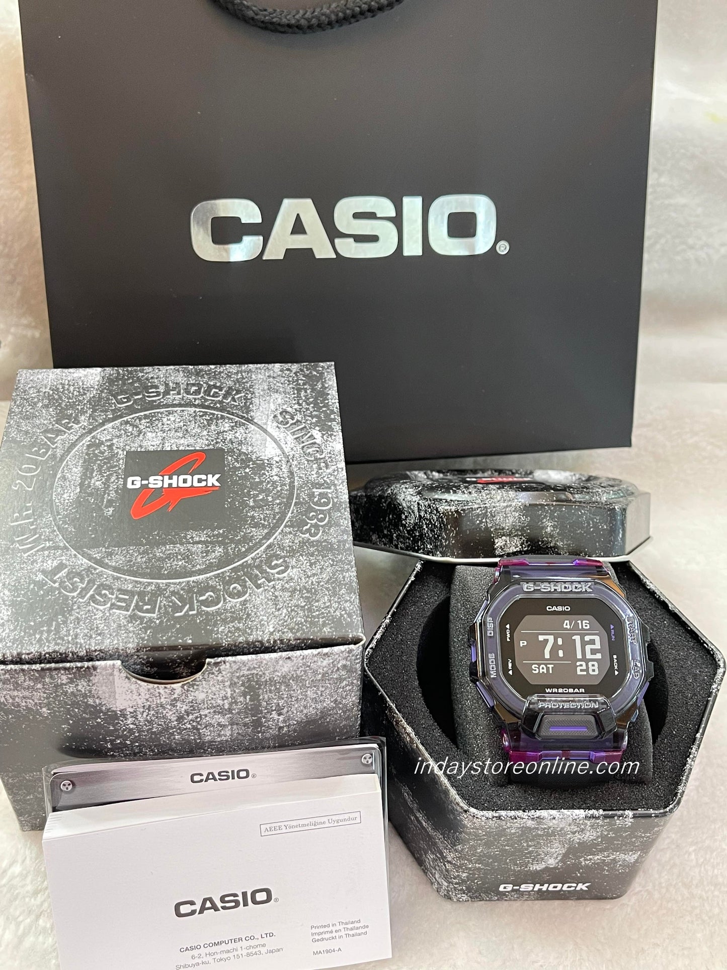 Casio G-Shock Men's Watch GBD-200SM-1A6 G-Squad Vital Bright Series Digital Great for Runners