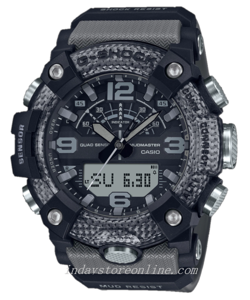 Casio G-Shock Men's Watch GG-B100-8A Analog-Digital MASTER OF G - LAND MUDMASTER Mud Resistant Carbon Core Guard Structure