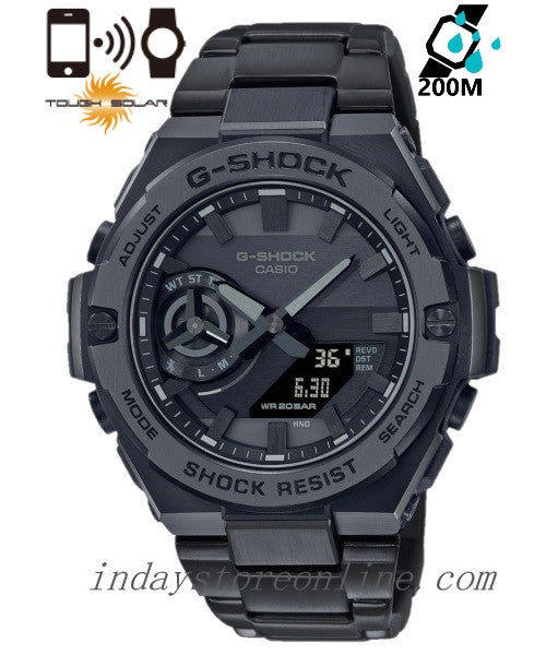 Casio G-Shock G-Steel Men's Watch GST-B500BD-1A Analog-Digital G-Steel GST-B500 Series Carbon Core Guard structureTough Solar (Solar powered)