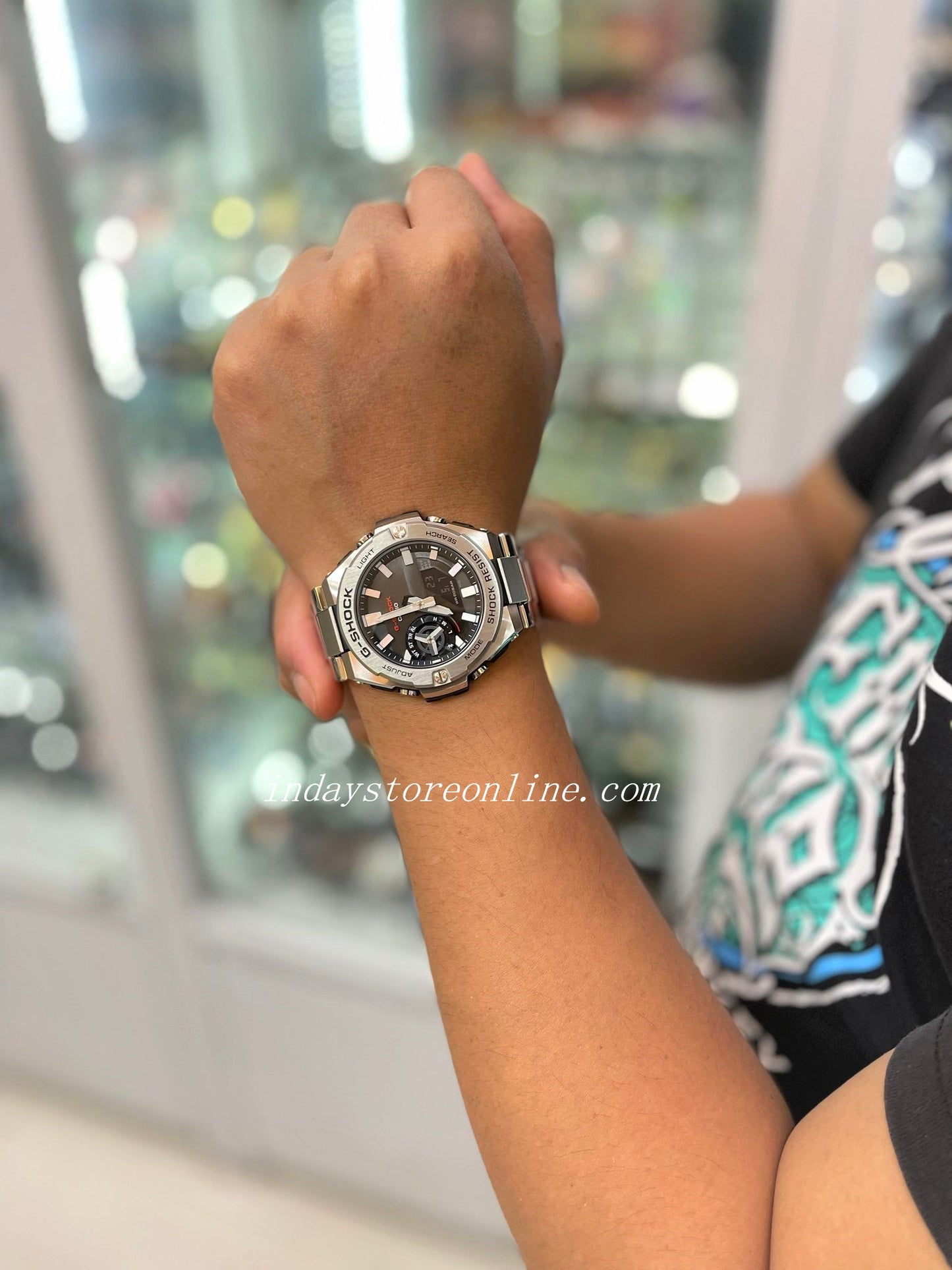 Casio G-Shock G-Steel Men's Watch GST-B500D-1A Analog-Digital G-Steel GST-B500 Series Carbon Core Guard structure Tough Solar (Solar powered)