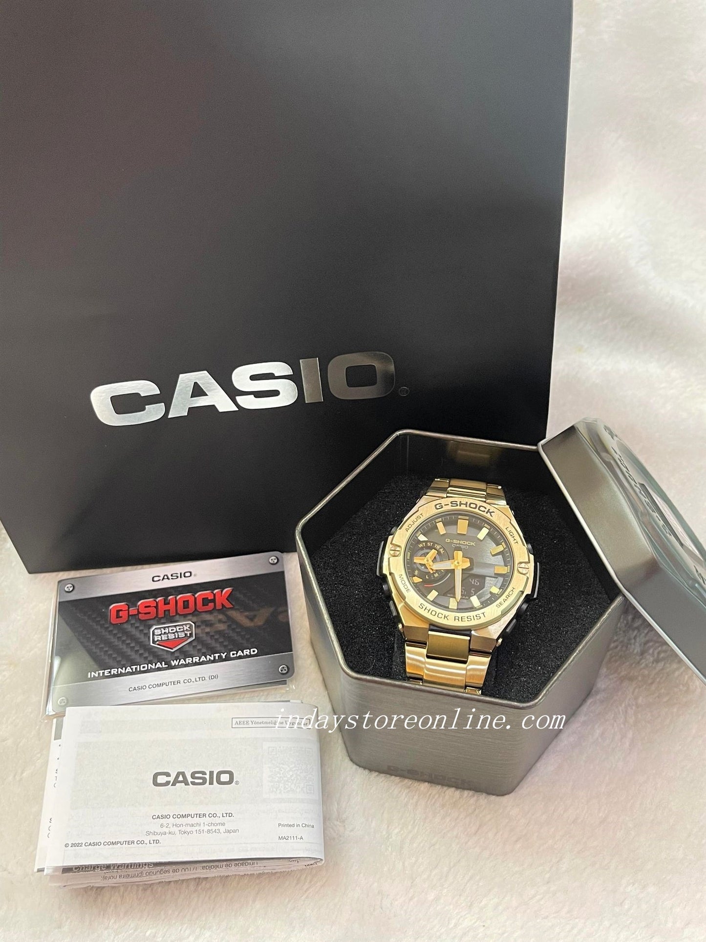 Casio G-Shock G-Steel Men's Watch GST-B500GD-9A G-Steel GST-B500 Series Carbon Core Guard structureTough Solar (Solar powered)