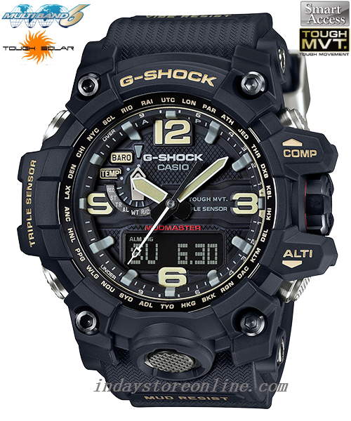 Casio G-Shock Men's Watch GWG-1000-1A Master of G Vibration resistant Mud Resistant Tough Solar (Solar powered)