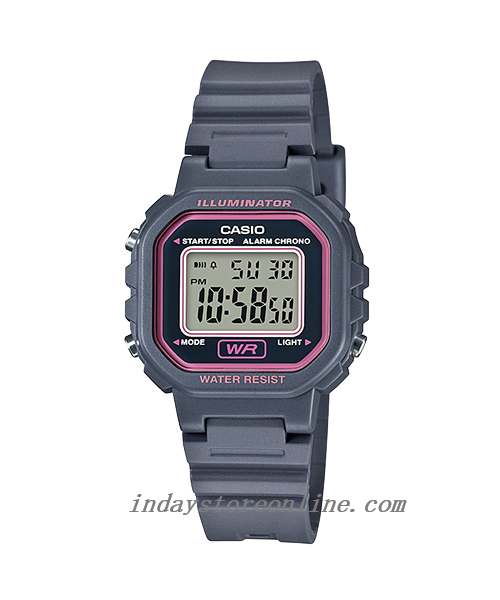 Casio Digital Women's Watch LA-20WH-8A Digital Resin Band Resin Glass