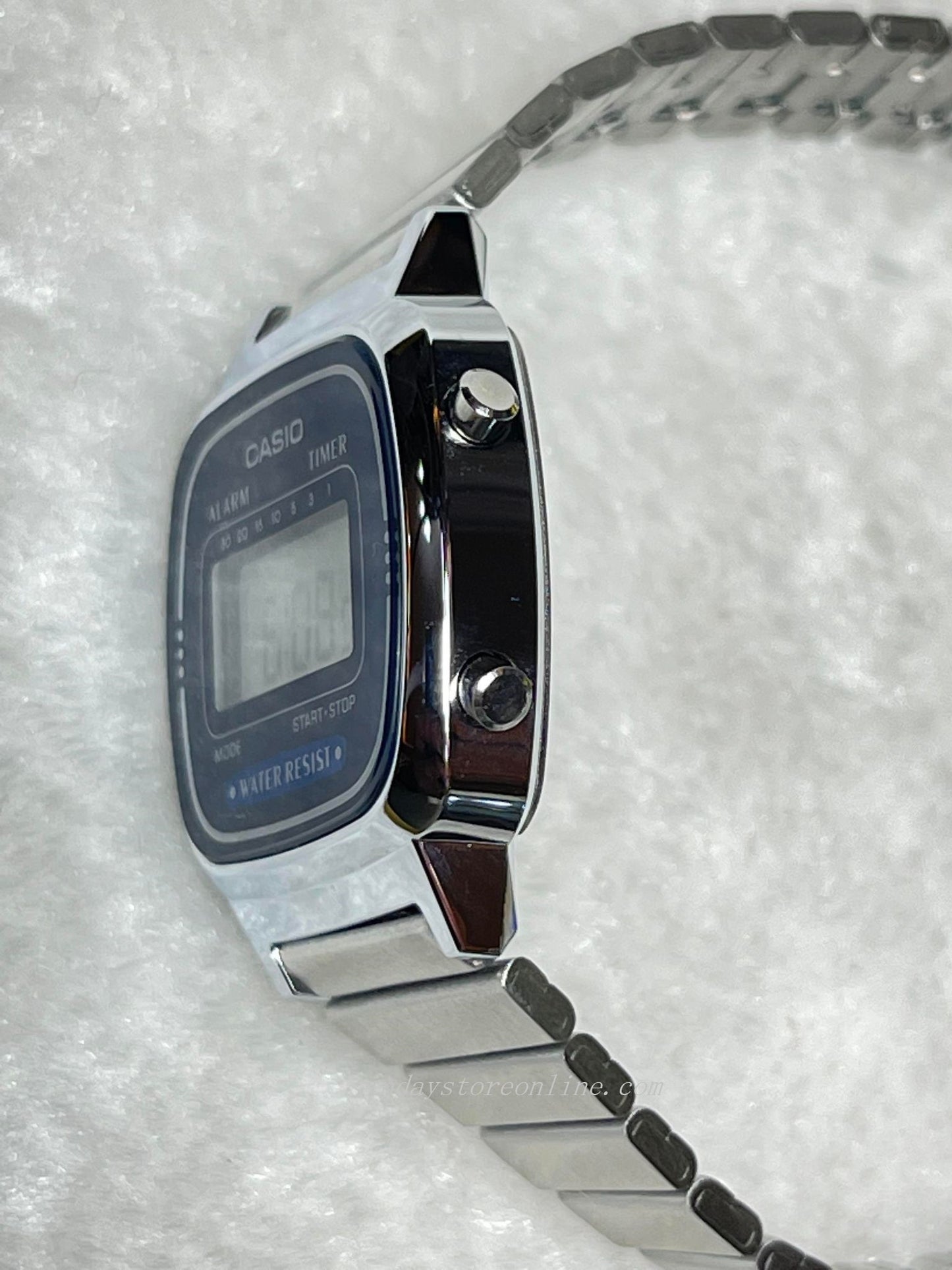Casio Vintage Women's Watch LA670WA-2D Best Seller Silver Plated Stainless Steel Self-adjustable Band