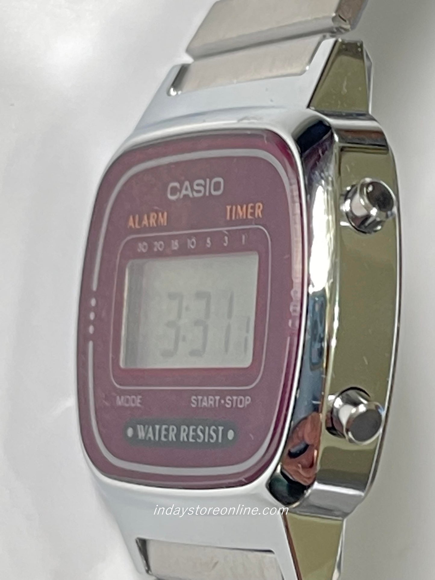 Casio Vintage Women's Watch LA670WA-4 Best Seller Silver Plated Stainless Steel Strap Self-adjustable Band