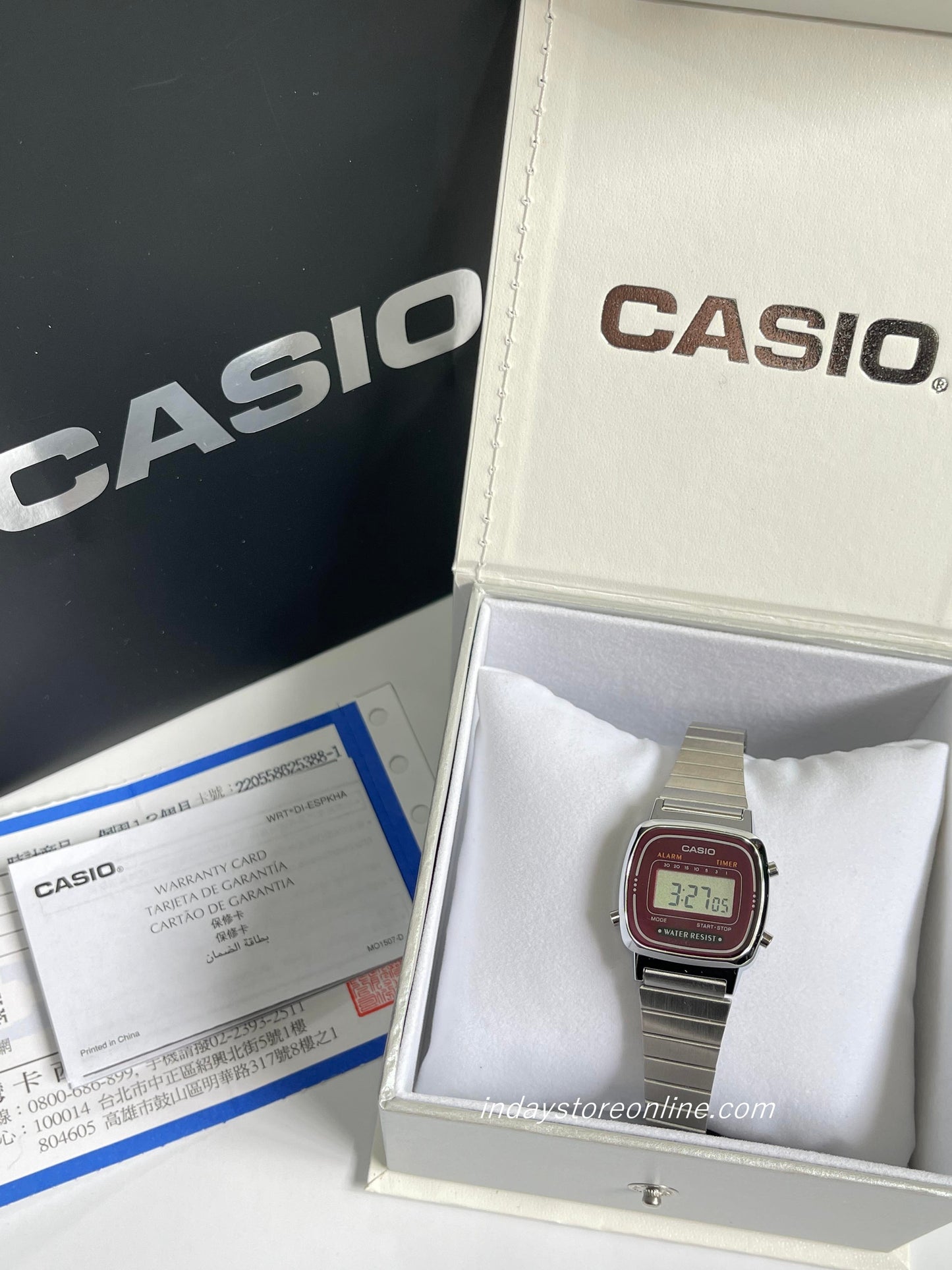Casio Vintage Women's Watch LA670WA-4 Best Seller Silver Plated Stainless Steel Strap Self-adjustable Band
