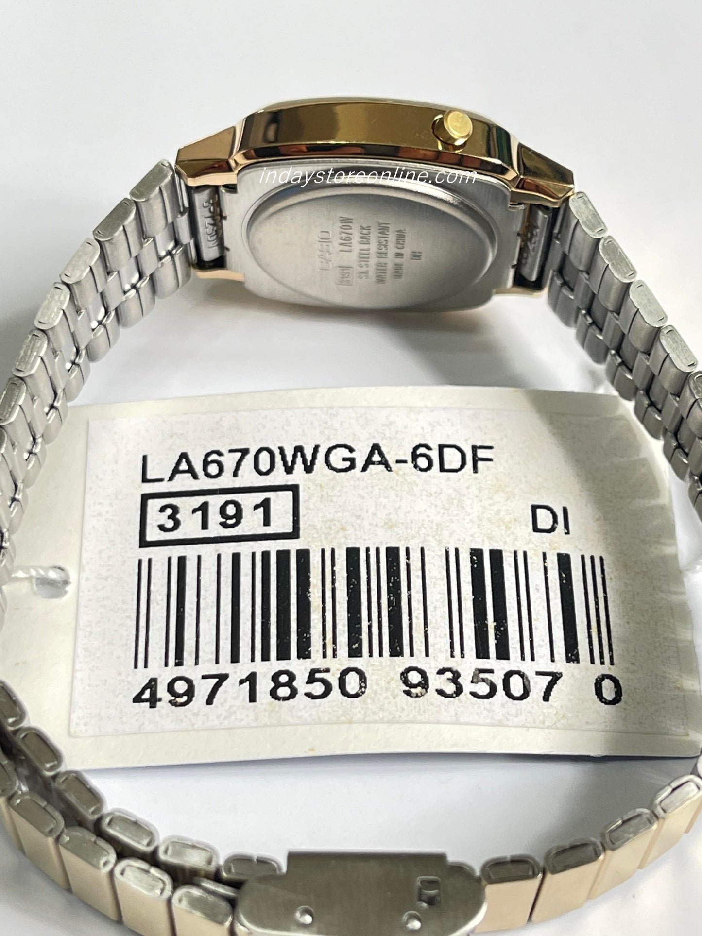 Casio Vintage Women's Watch LA670WGA-6 Gold Plated Stainless Steel Self-adjustable Band