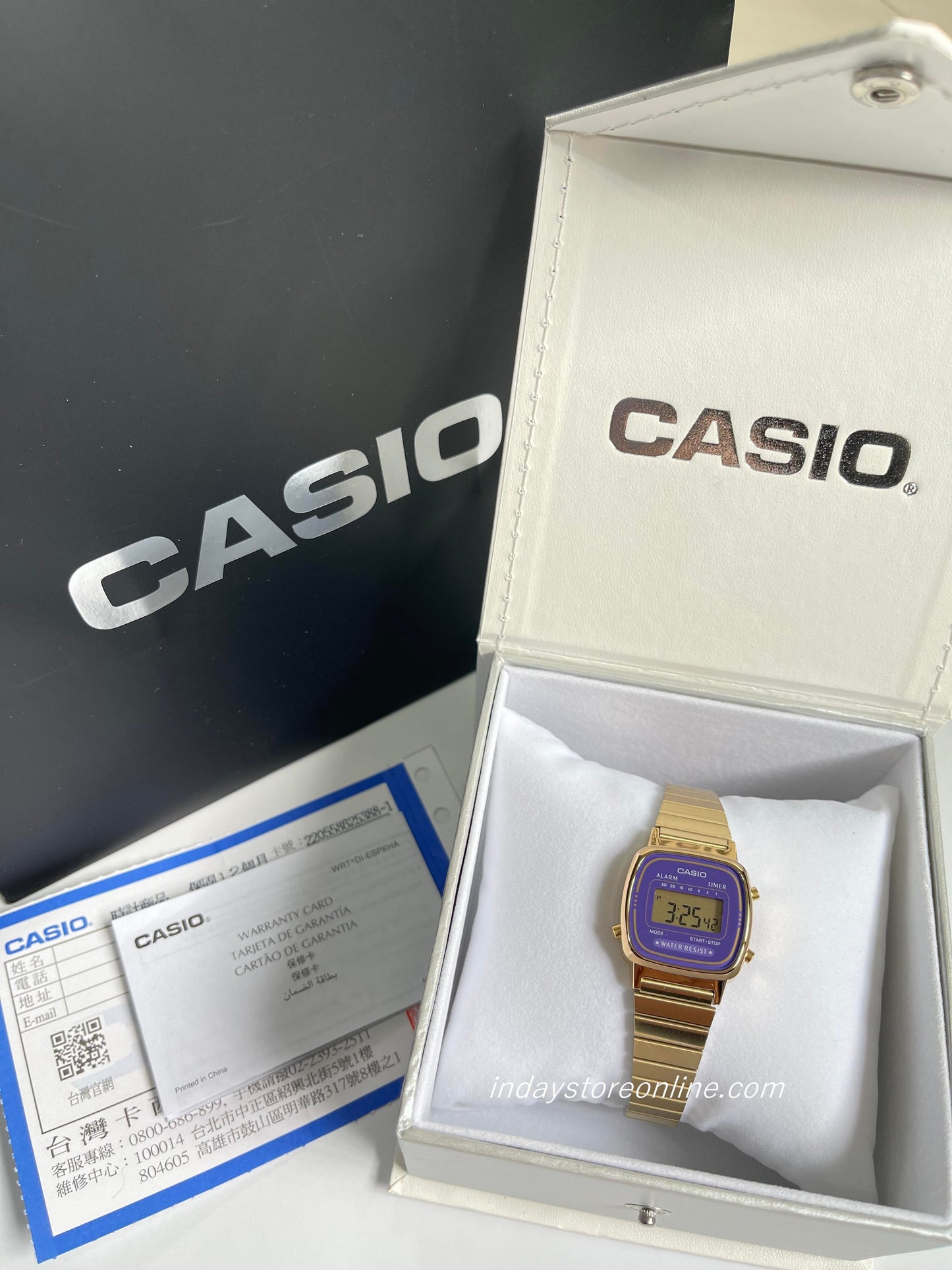 Casio Vintage Women's Watch LA670WGA-6 Gold Plated Stainless Steel Self-adjustable Band