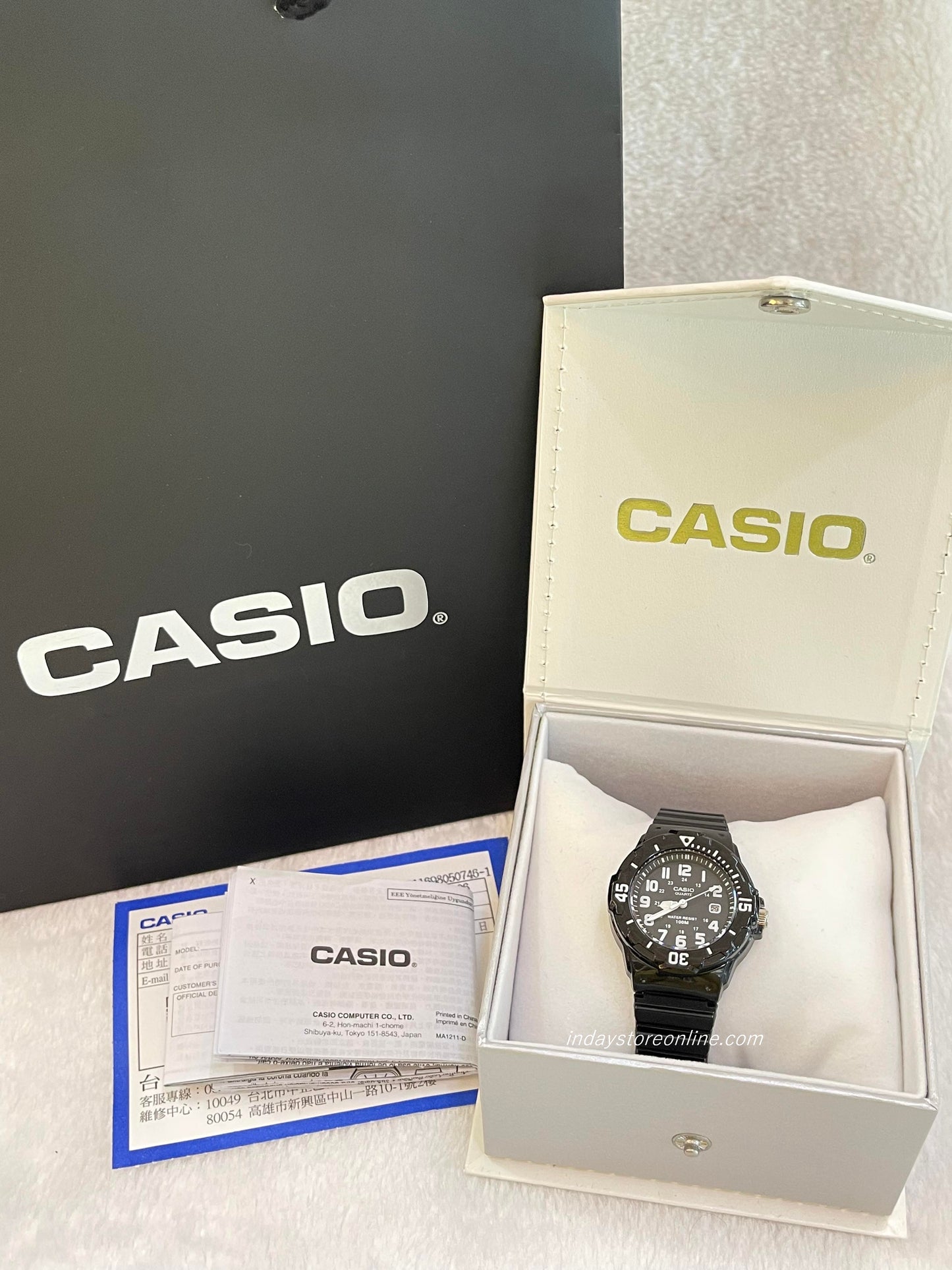 Casio Analog Women's Watch LRW-200H-1B Analog Resin Band Water Resistant Resin Glass