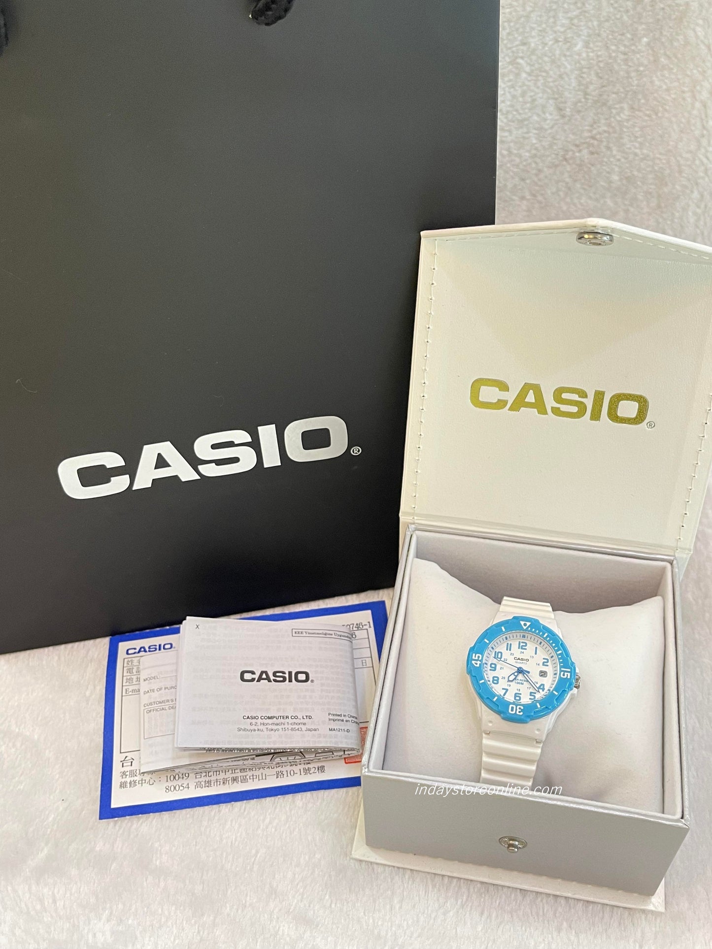 Casio Analog Women's Watch LRW-200H-2B Analog Resin Band Resin Glass Water Resistance