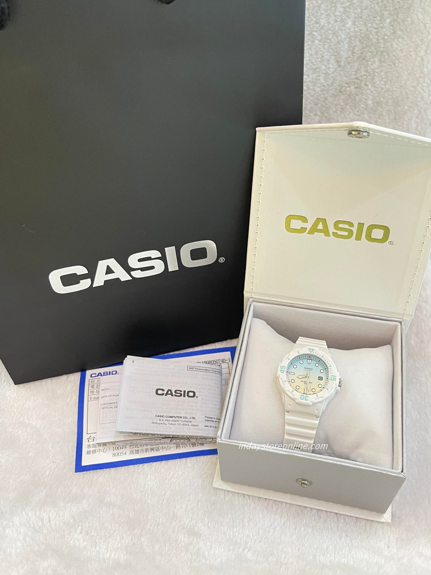 Casio Analog Women's Watch LRW-200H-2E2 Analog Resin Band Resin Glass Water Resistance