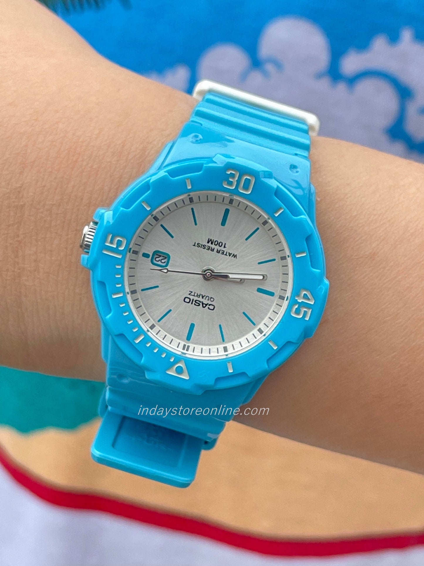 Casio Analog Women's Watch LRW-200H-2E3 Analog Resin Band Resin Glass Water Resistance