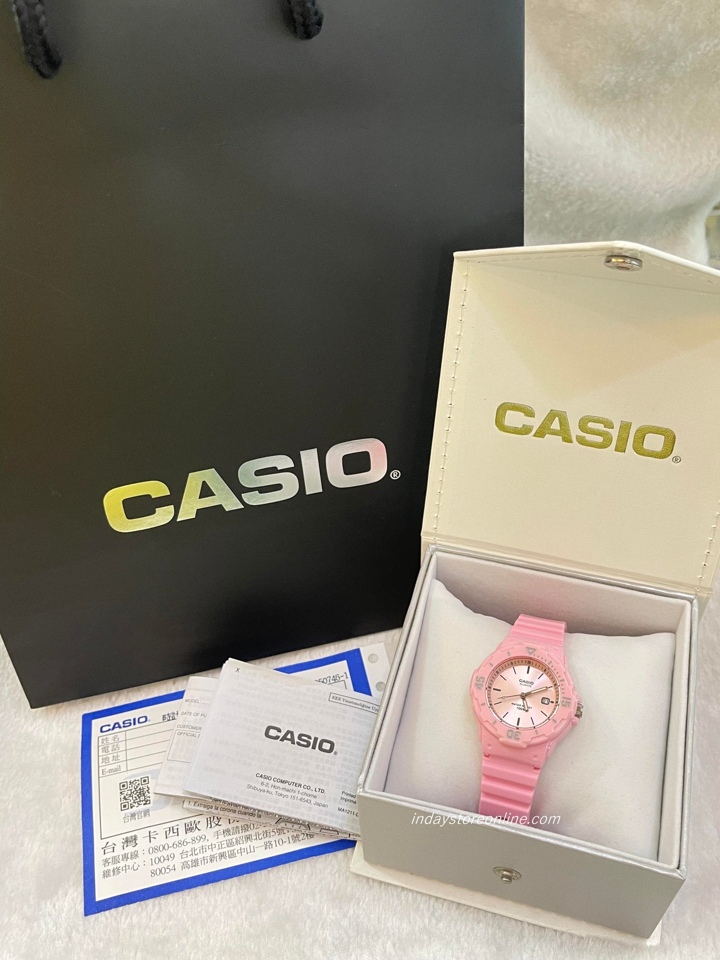 Casio Analog Women's Watch LRW-200H-4E4V Analog Resin Band Water Resistant Resin Glass