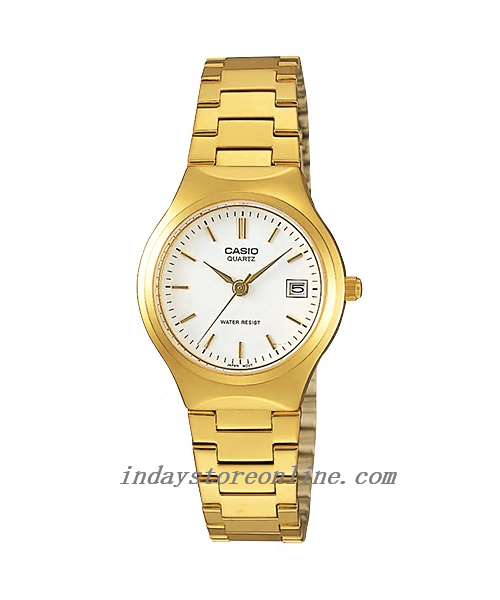 Casio quartz water resist gold best sale