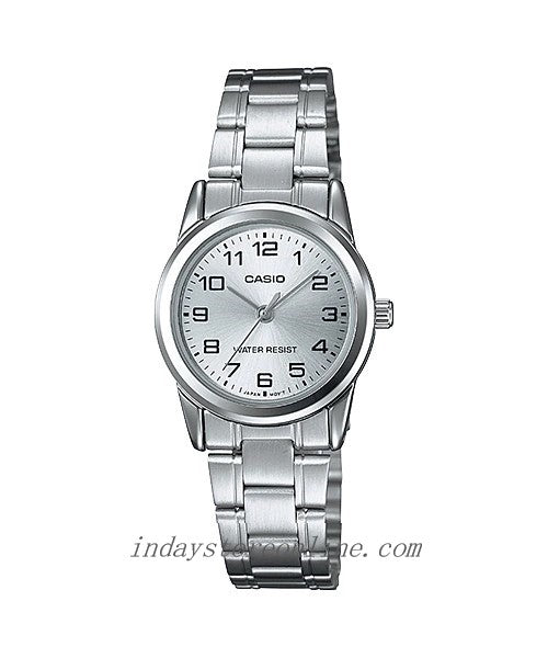 Casio Standard Women's Watch LTP-V001D-7B Silver Stainless Steel Strap