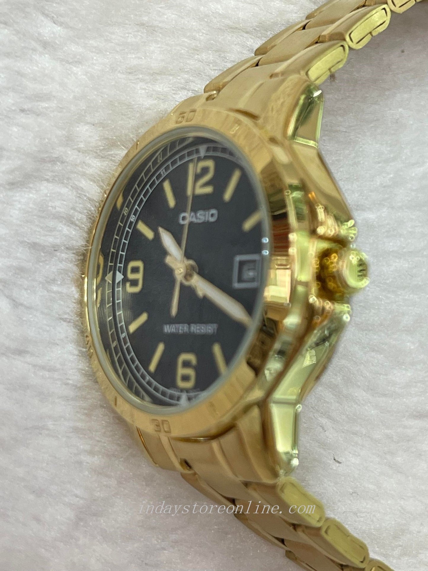 Casio Standard Women's Watch LTP-V004G-1B Gold Plated Stainless Steel Strap