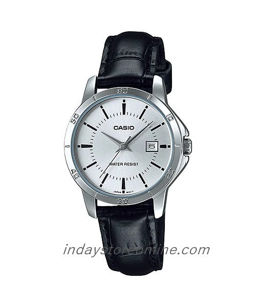 Casio Standard Women's Watch LTP-V004L-7A Black Leather Strap