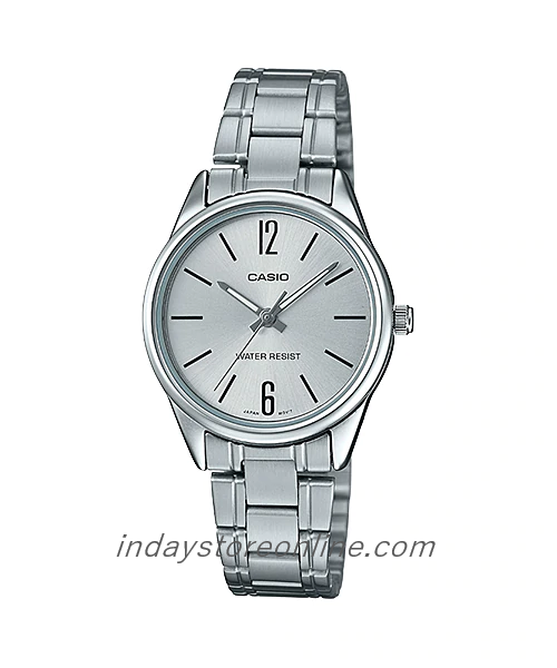 Casio Standard Women's Watch LTP-V005D-7B Silver Plated Stainless Steel Strap