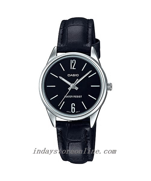 Casio Standard Women's Watch LTP-V005L-1B Black Leather Strap