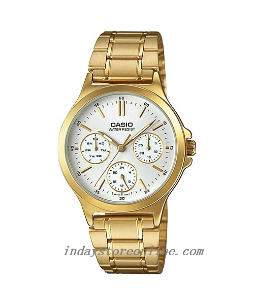 Casio Standard Women's Watch LTP-V300G-7A Gold Plated Stainless Steel Strap