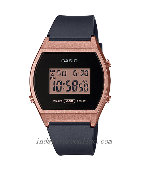Casio Digital Women's Watch LW-204-1A Black Color Classical Design Resin Strap
