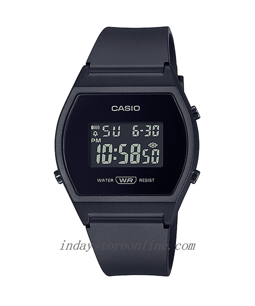 Casio Digital Women's Watch LW-204-1B Black Color Classical Design Resin Strap