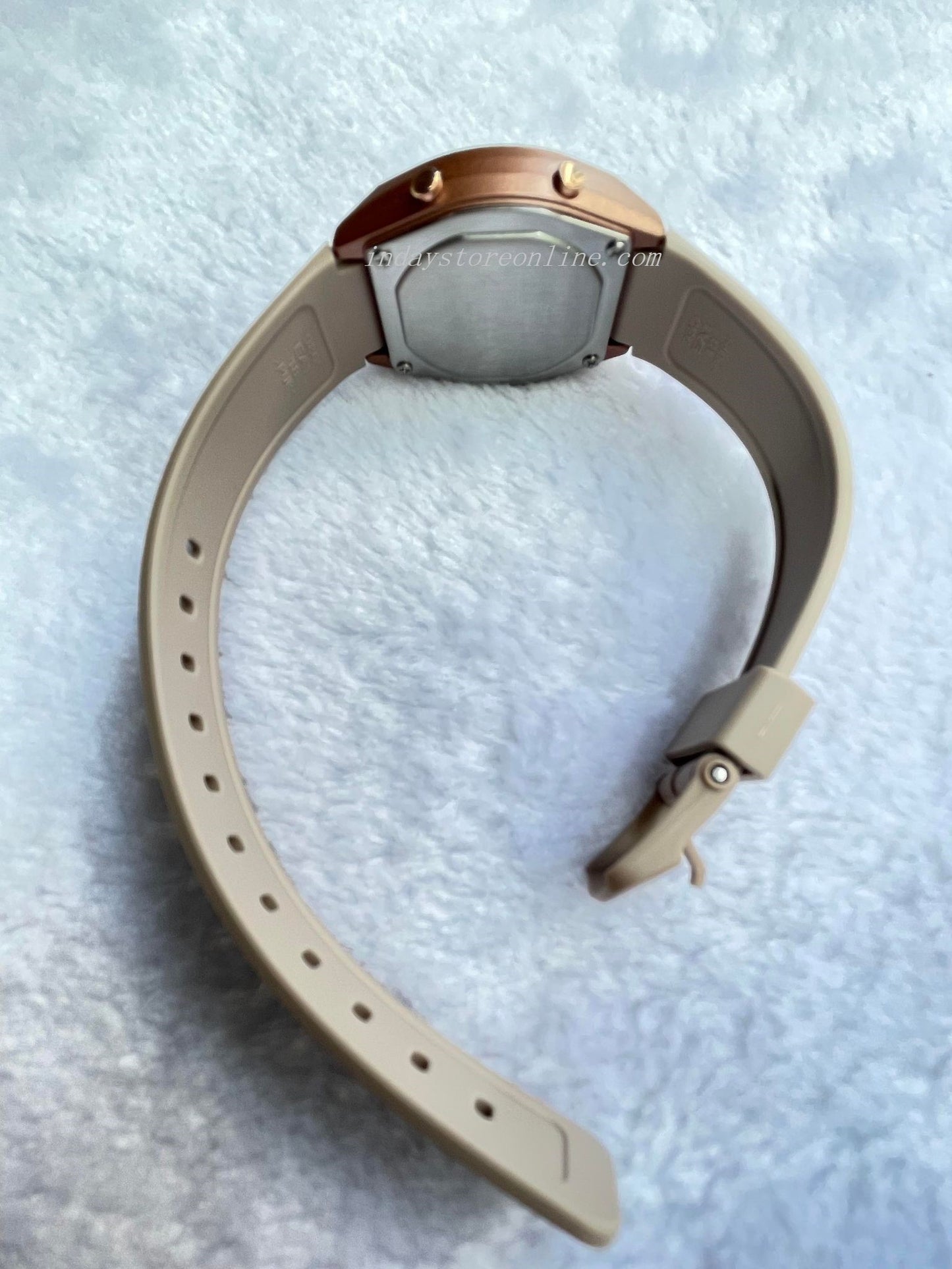 Casio Digital Women's Watch LW-204-4A Rose Gold Resin Strap