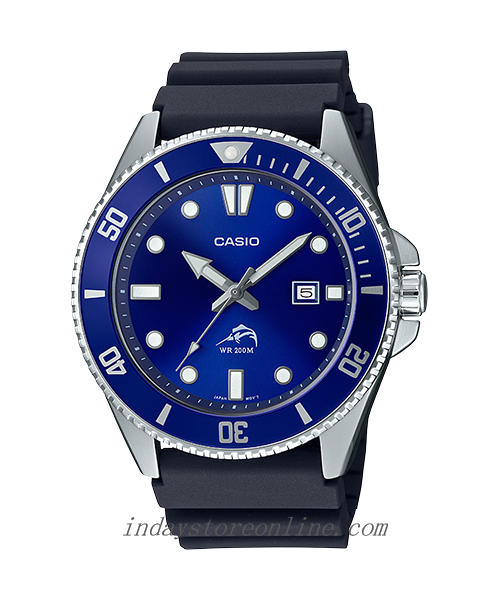 Casio Fashion Men's Watch MDV-106B-2A Resin Band Mineral Glass