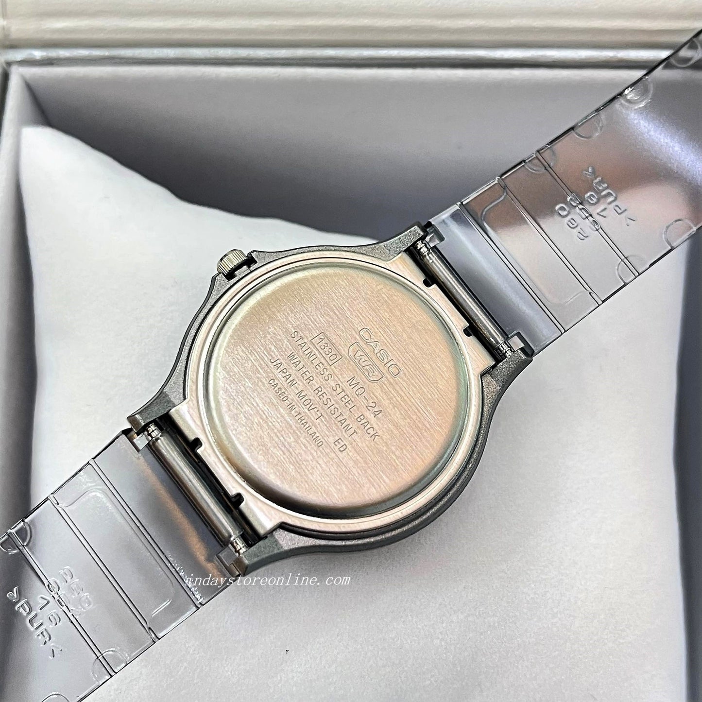 Casio Analog Women's Watch MQ-24S-8B Analog Resin Transparent Band Water Resistant Resin Glass
