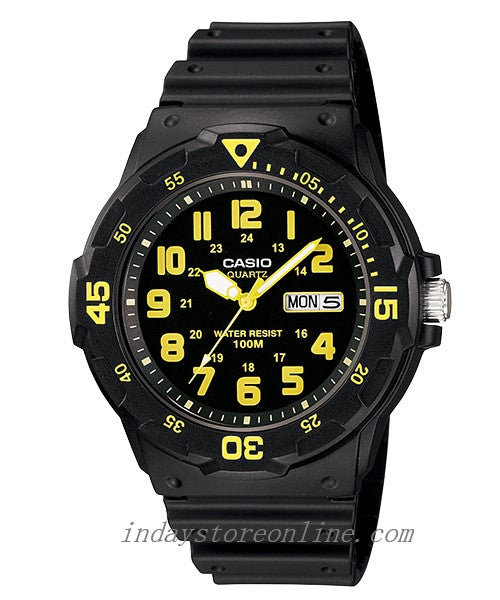 Casio Analog Men's Watch MRW-200H-9B Diver's Look Black Resin Strap Watch