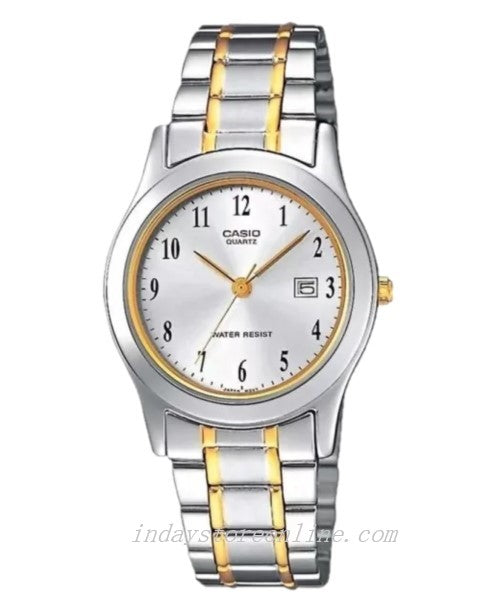 Casio Fashion Men's Watch MTP-1128G-7B Stainless Steel Band Mineral Glass