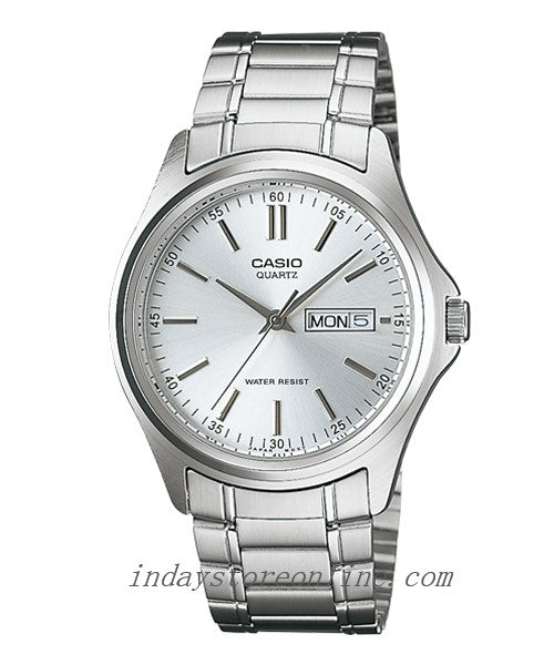 Casio Fashion Men's Watch MTP-1239D-7A Stainless Steel Band Mineral Glass
