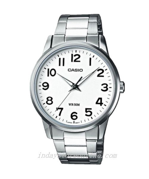 Casio Fashion Men's Watch MTP-1303D-7B Stainless Steel Band Mineral Glass