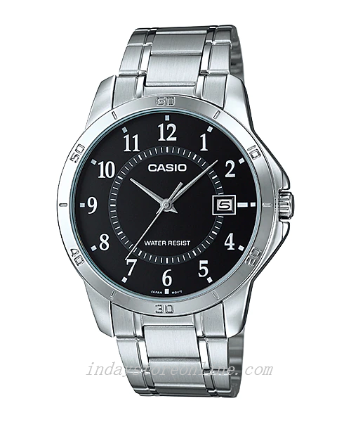 Casio Standard Men's Watch MTP-V004D-1B Silver Plated Stainless Steel Mineral Glass