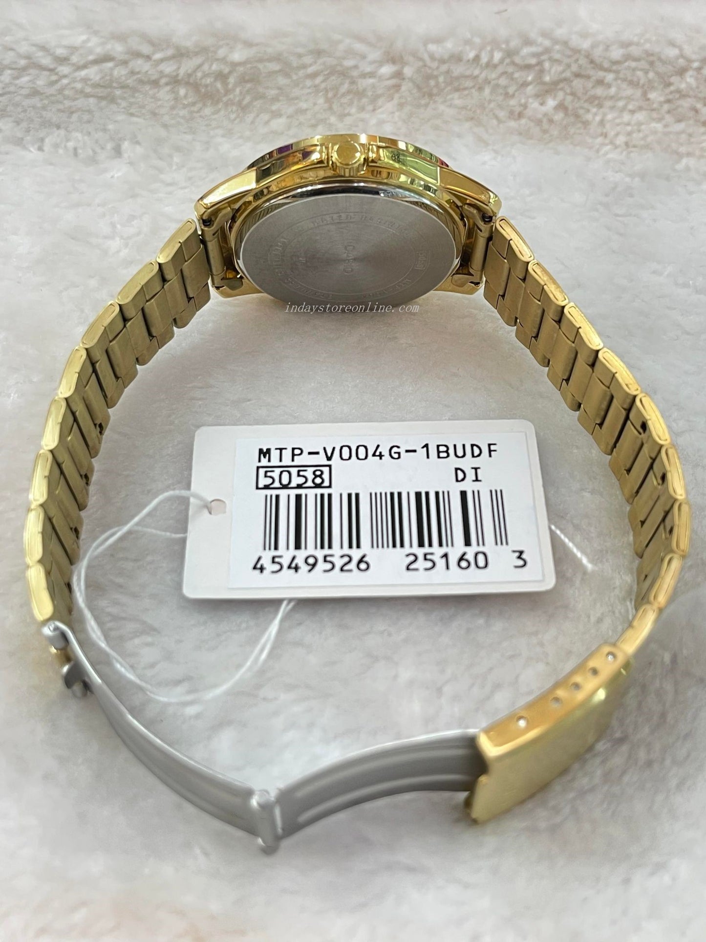 Casio Standard Men's Watch MTP-V004G-1B Gold Plated Stainless Steel Strap Mineral Glass