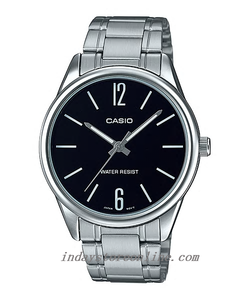 Casio Standard Men's Watch MTP-V005D-1B Silver Plated Stainless Steel Mineral Glass