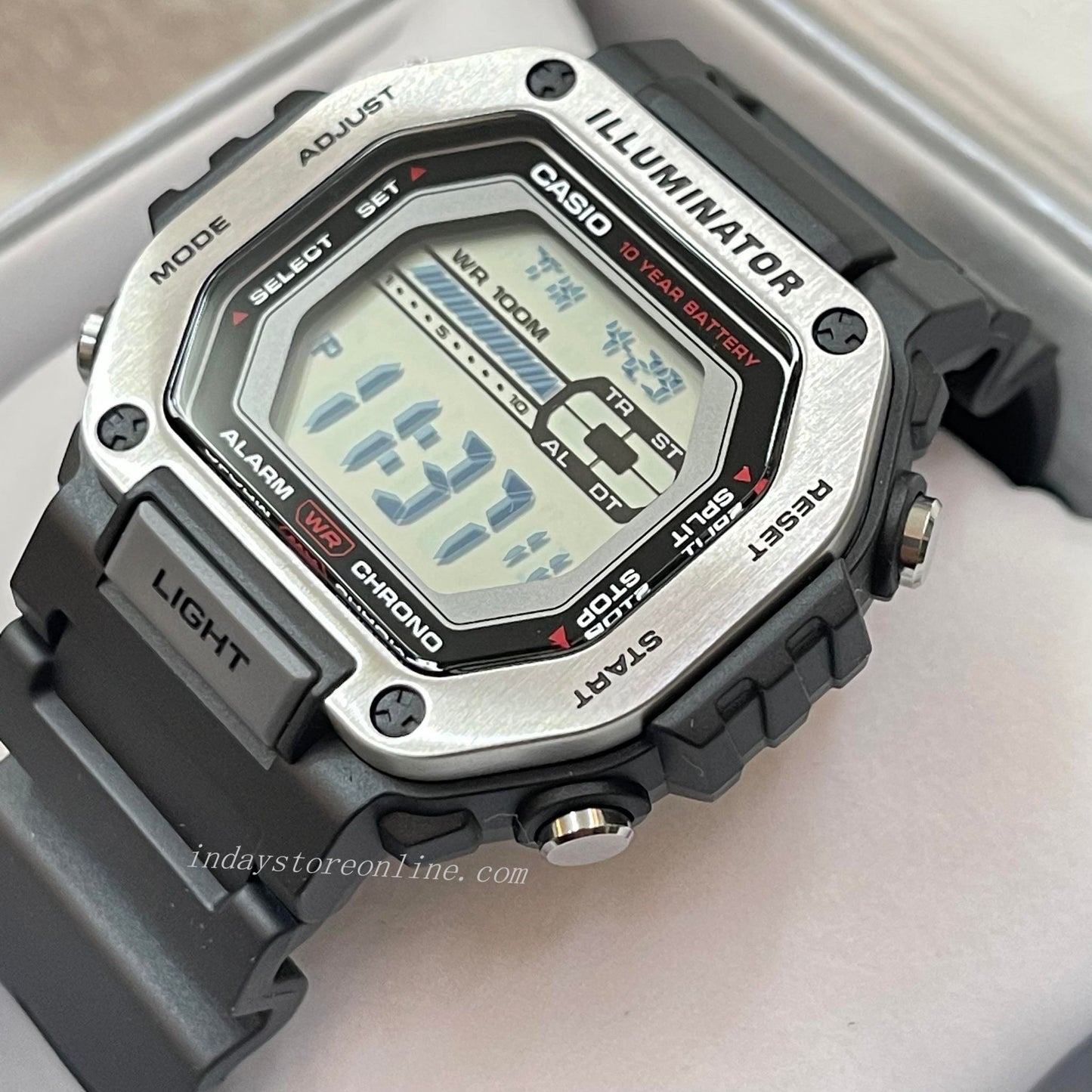 Casio Digital Men's Watch MWD-110H-1A Digital Resin Band Resin Glass Battery life: 70 years