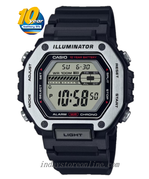 Casio Digital Men's Watch MWD-110H-1A Digital Resin Band Resin Glass Battery life: 10 years