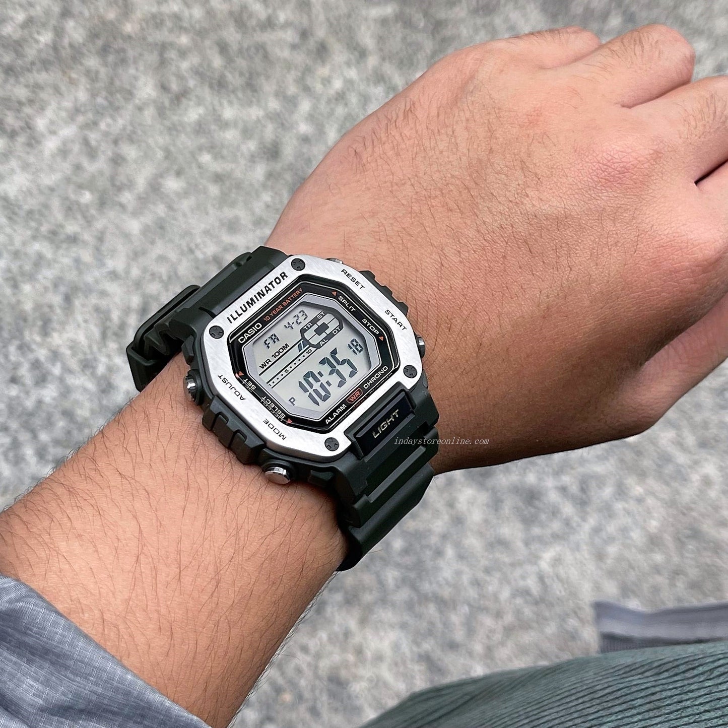 Casio Digital Men's Watch MWD-110H-3A Digital Resin Band Resin Glass Battery life: 10 years