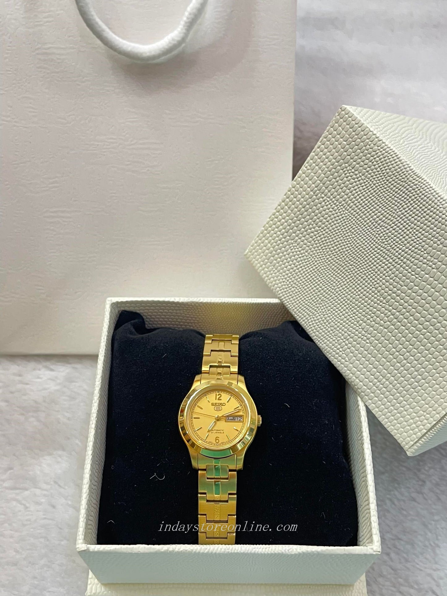 Seiko Automatic Women's Watch SYME02K1 Gold Tone Stainless Steel Luminous