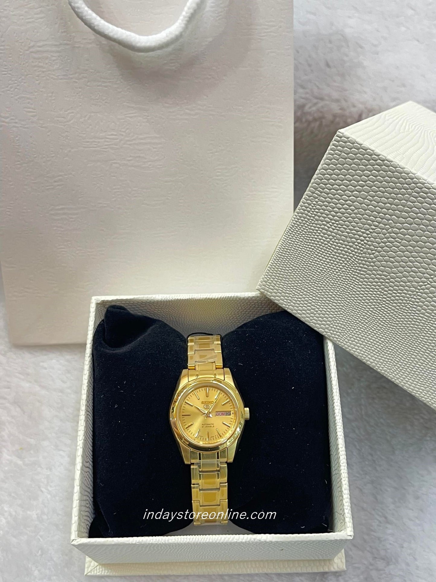Seiko Automatic Women's Watch SYMK20K1 Gold Tone Stainless Steel Luminous