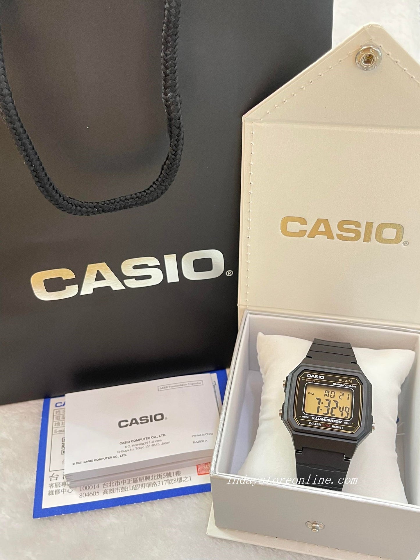 Casio Digital Unisex Watch W-217H-9A Digital  Resin Band Resin Glass