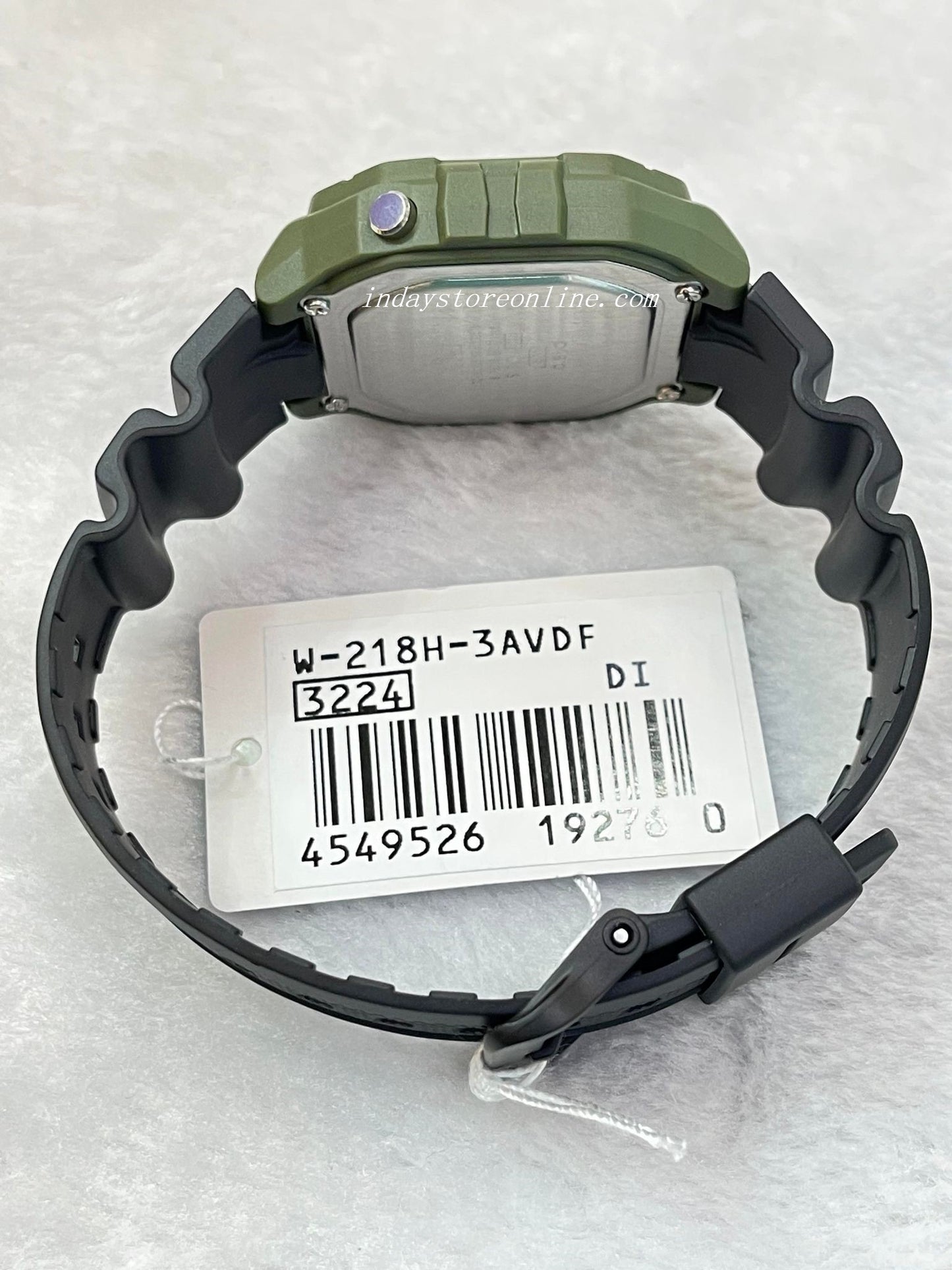 Casio Digital Men's Watch W-218H-3A Green/Black Color Sporty Design Resin Strap