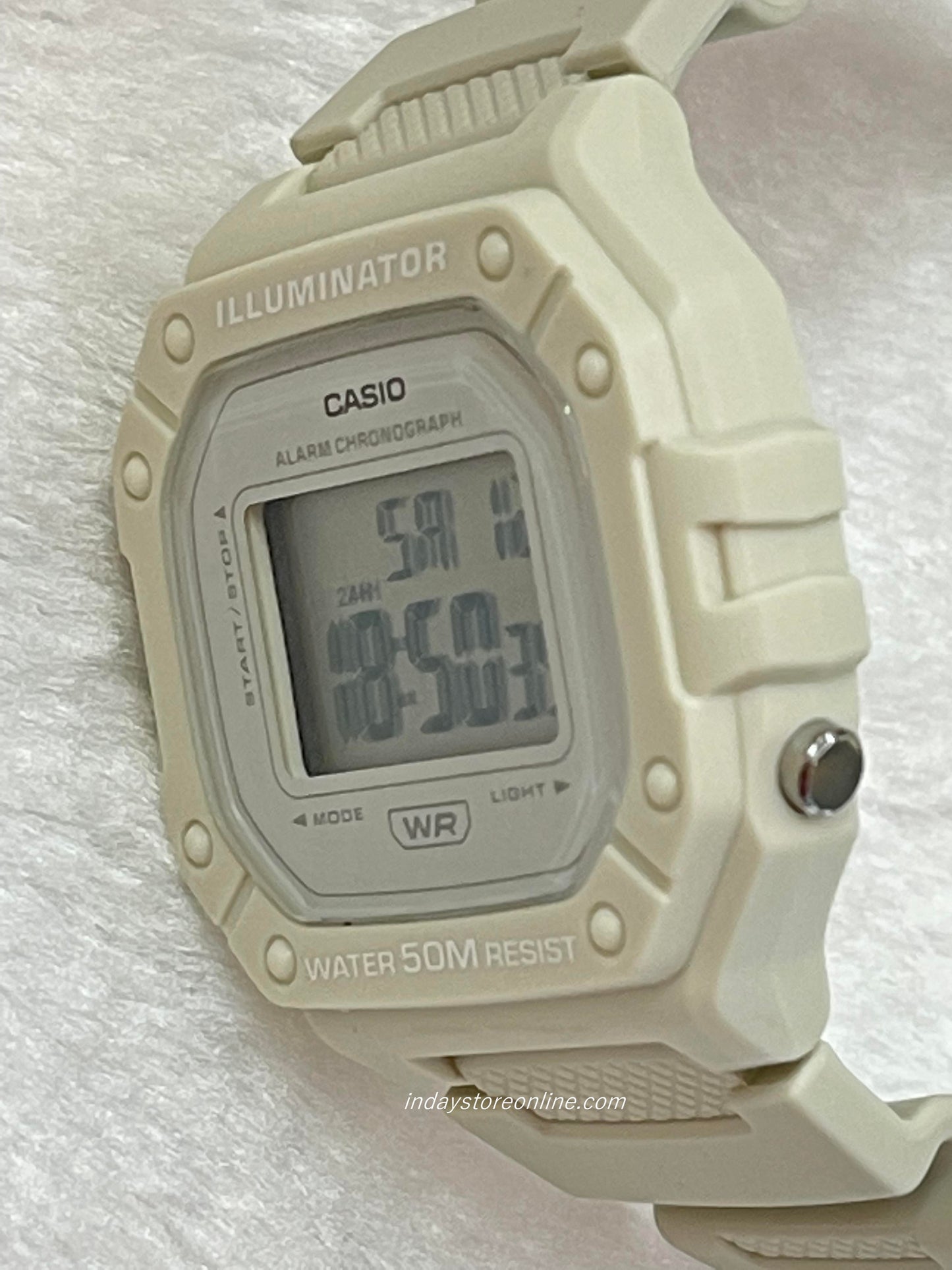 Casio Digital Women's Watch W-218HC-8A Square Watch Sporty Design Resin Strap