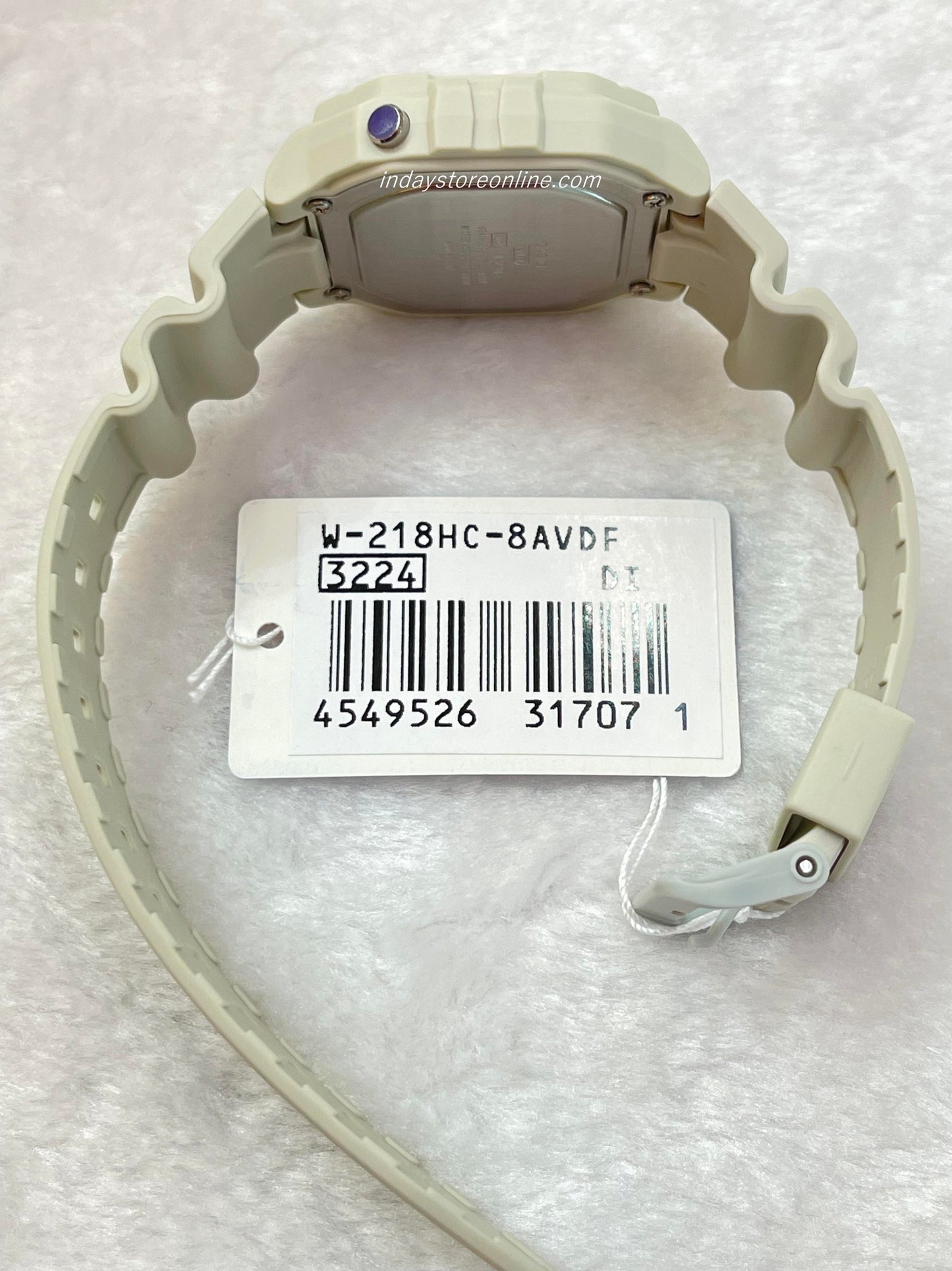 Casio Digital Women's Watch W-218HC-8A Square Watch Sporty Design Resin Strap