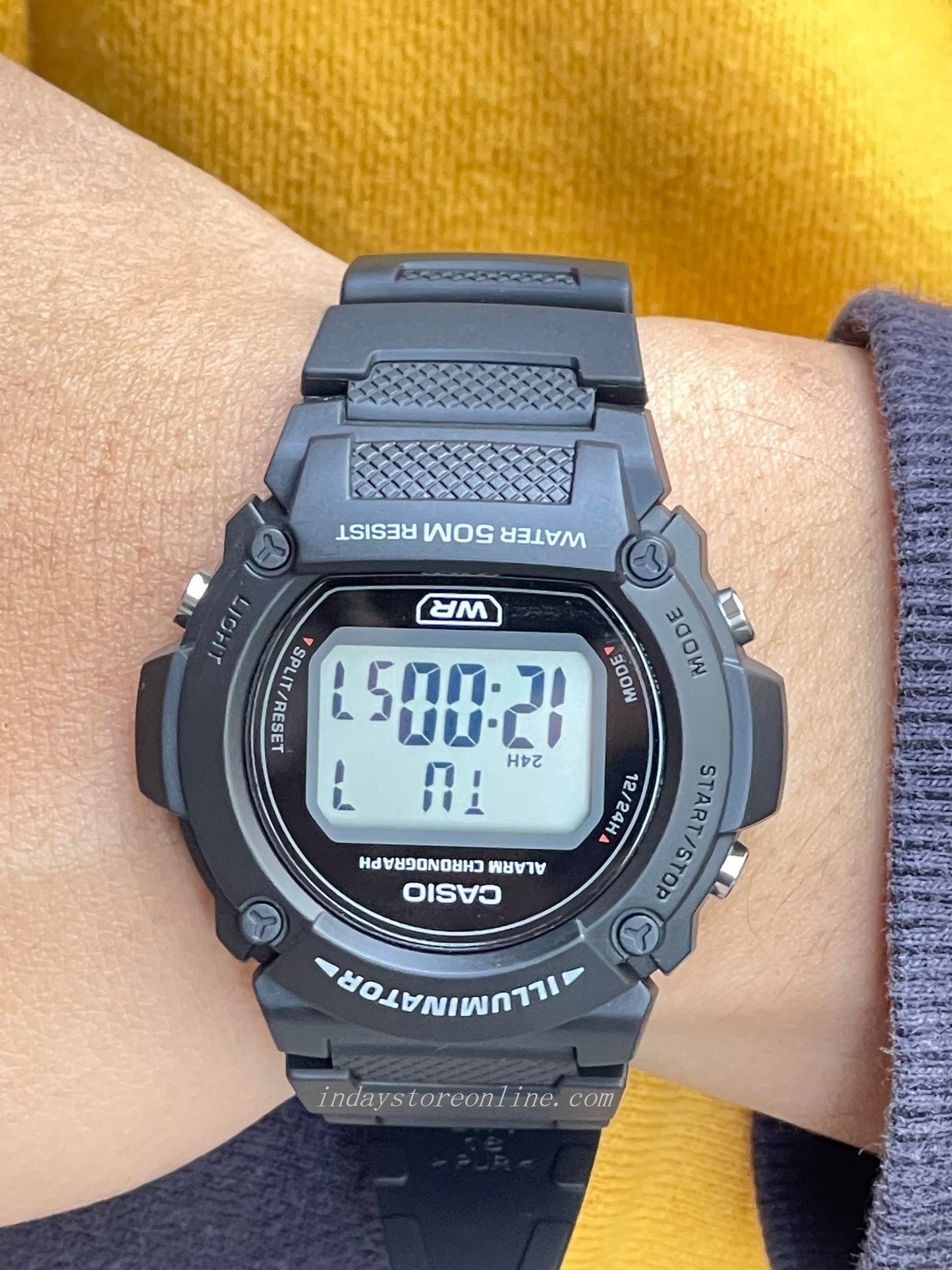Casio Digital Men's Watch W-219H-1A Casio Digital Men's Watch W-219H-8B Digital Resin Band Resin Glass Battery Life: 7 Years