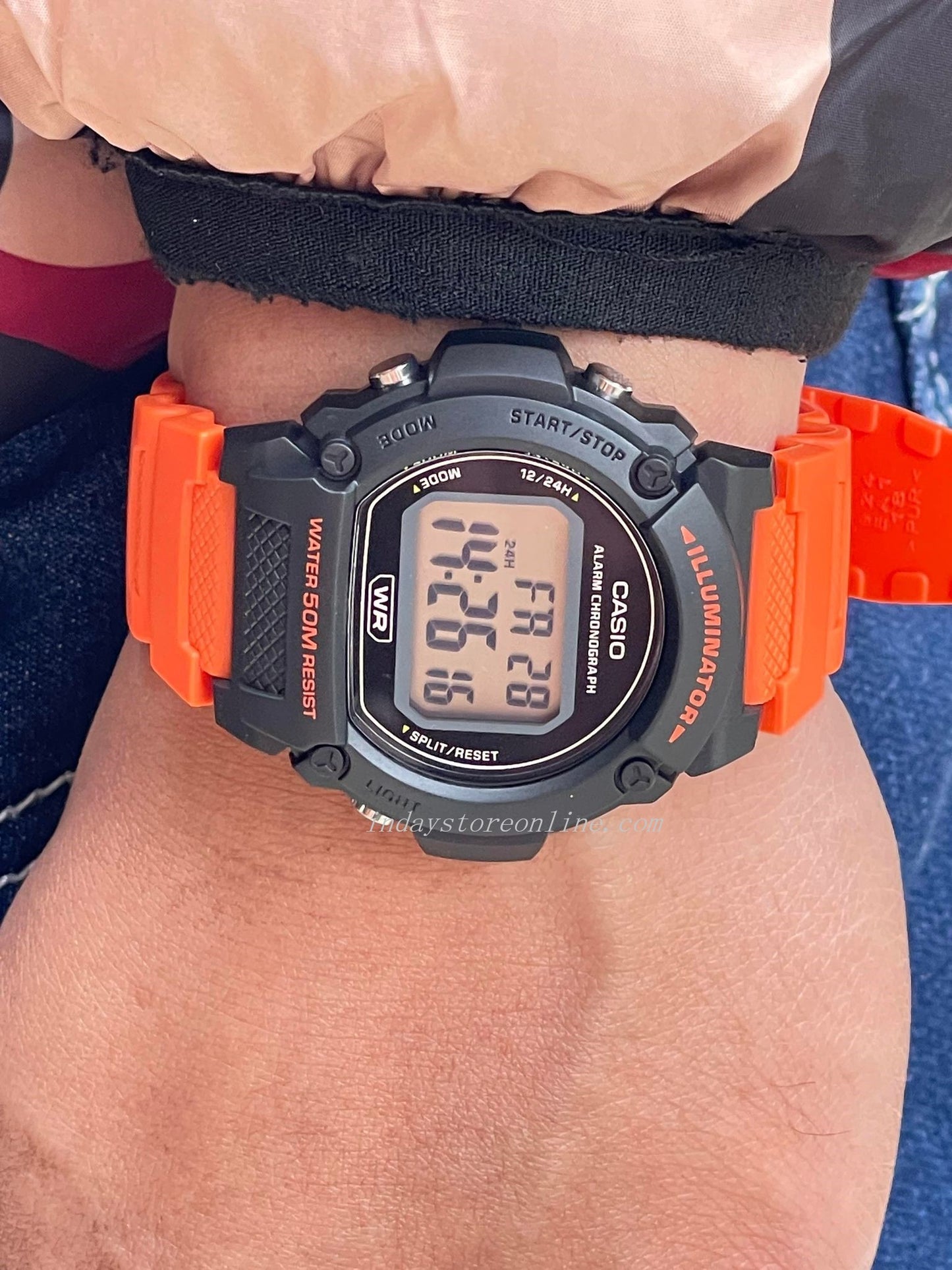 Casio Digital Men's Watch W-219H-4A Digital Sporty Design Resin Band Resin Glass Battery Life: 7 years
